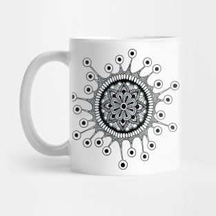 Virus Mandala (black) Mug